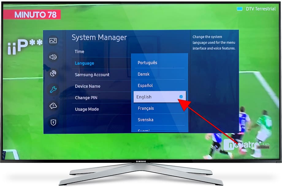 Samsung TV available languages