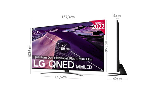 LG QNED MiniLED 75QNED876QB TV 190.5 cm (75") 4K Ultra HD Smart TV Wi-Fi Black, Silver 1