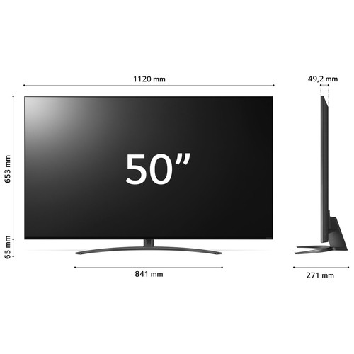 LG NanoCell 50NANO826QB.API TV 127 cm (50") 4K Ultra HD Smart TV Wi-Fi Grey, Black 2