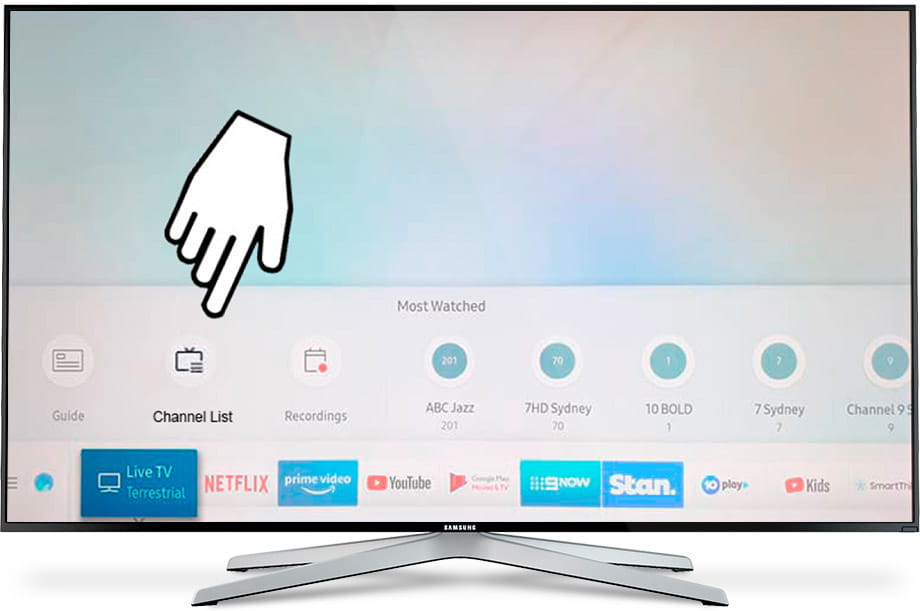 Channel list Samsung TV