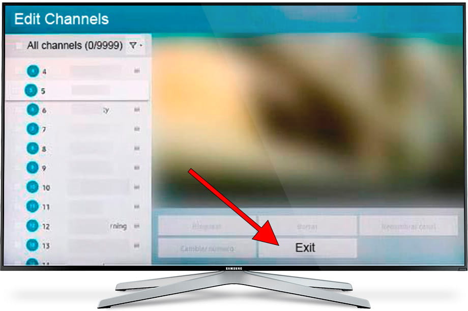 Save and exit channels Samsung TV