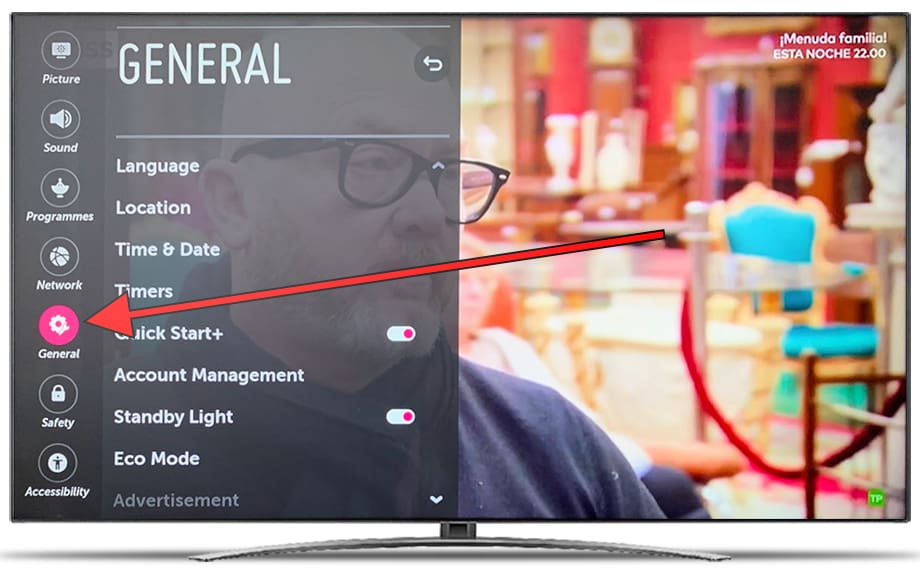 LG TV General settings
