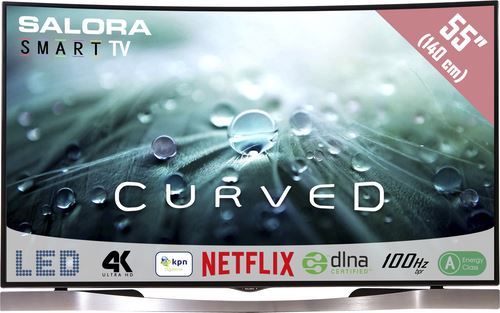 Salora 55UHC9102MS TV 139.7 cm (55") 4K Ultra HD Smart TV Black, Stainless steel