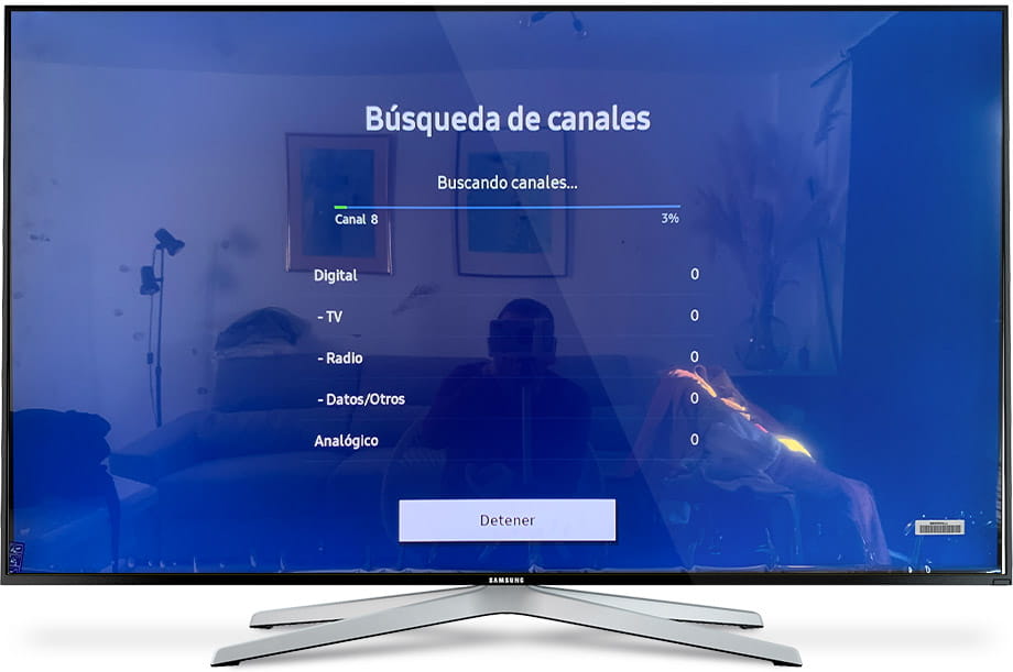 Searching channels Samsung TV