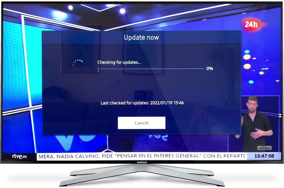 Check updates TV Samsung
