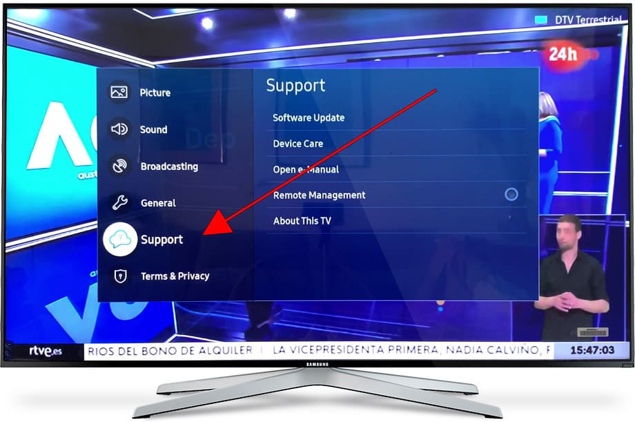 Support TV Samsung