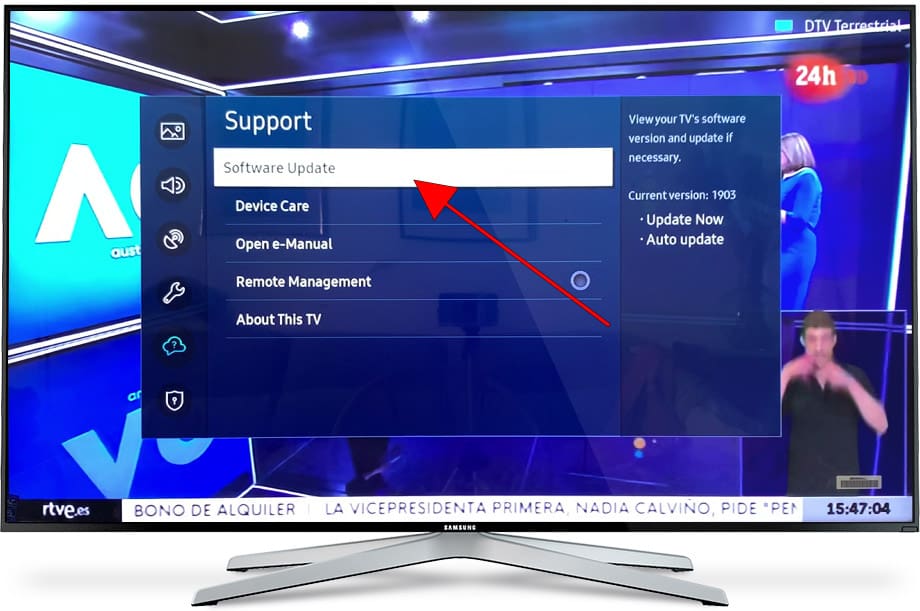 Software Update TV Samsung